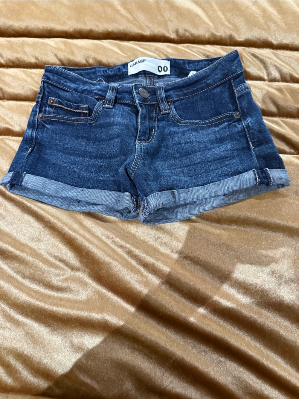 Garage Dark Blue Denim Jean Shorts